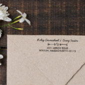 矢印とハートロマンチックな名前とアドレス セルフインキングスタンプ