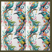 矢印とフローラ タイル