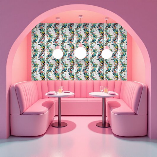 矢印とフローラ タイル