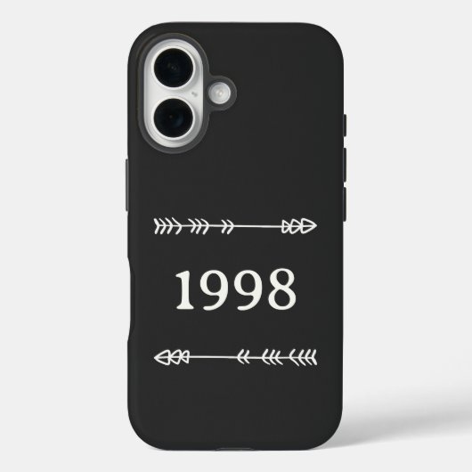 矢印と円とあなたの数字または年 Case-Mate iPhoneケース (裏面)