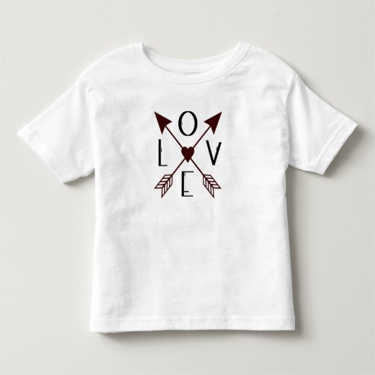 矢印と愛の幼児用Tシャツ トドラーTシャツ (正面)