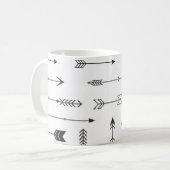 矢印と細い線のはっきりした調和のとれたスタイル コーヒーマグカップ (正面左)