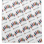 矢印と羽 シャワーカーテン (正面)