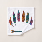 矢印と羽 バスタオルセット (ウォッシュタオル)