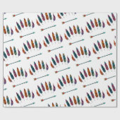 矢印と羽 ラッピングペーパー (フラット)