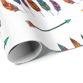 矢印と羽 ラッピングペーパー (ロールコーナー)