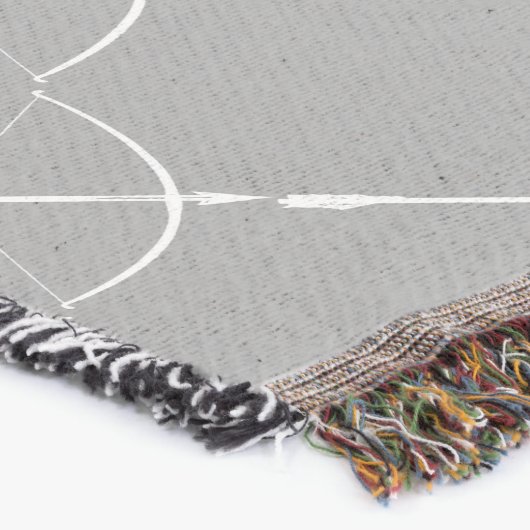 矢印のグレーとホワイトパターン スローブランケット (コーナー)