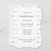 矢印のパターカラフルン、矢印、誕生日 招待状 (正面)