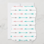 矢印のパターカラフルン、矢印、誕生日 招待状 (裏面)