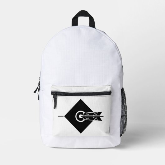 矢印のヒットターゲット プリントバックパック (正面)