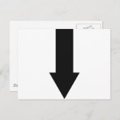 矢印の下向き矢印 ポストカード (正面/裏面)