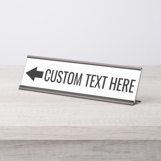 矢印の方向とカスタム文字 – 指離れ示 デスクネームプレート (正面)