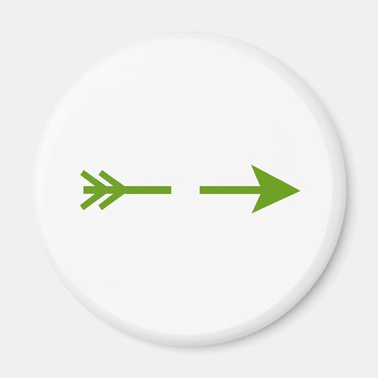 矢印の緑の博物館ザズルギフト壊れた マグネット (正面)