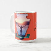 矢印の頭サンライズアルティメットデザイパーソナライズされたナー コーヒーマグカップ (正面左)