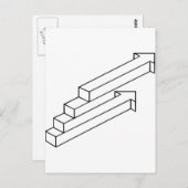 矢印または階段の視覚錯覚 ポストカード (正面/裏面)