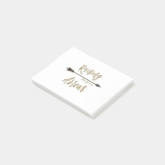 矢印を上げる- Psalm 127:3-5 ポストイット (アングル)