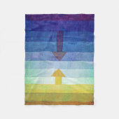 矢印を使用したグラデーション、ポール・クレー フリースブランケット (正面)