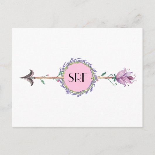 矢印エレガントはがき ポストカード (正面)