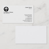 矢印シンボル/ロゴ – 白 名刺 (正面/裏面)