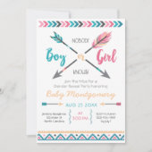 矢印ジェンダーパーティの招待状羽Boh 招待状 (正面)