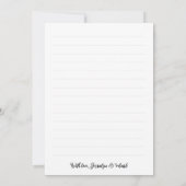 矢印ハートフォトコラージュの愛感謝していとの結婚選択 サンキューカード (裏面)