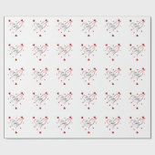 矢印ハート ラッピングペーパー (フラット)