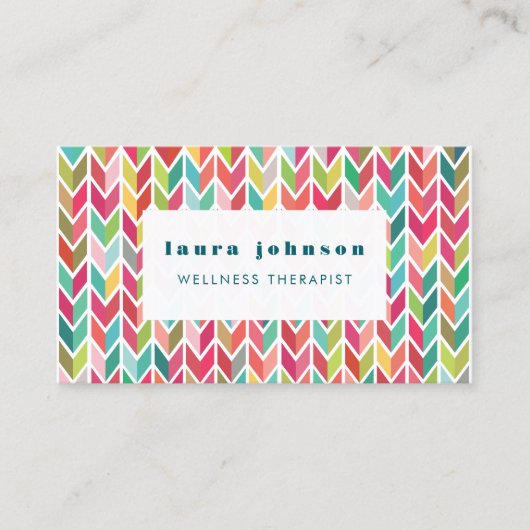 矢印パターアステカンマッセイズウェルネスセラピー 名刺 (正面)