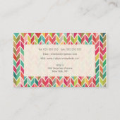 矢印パターアステカン美容師テンプレート 名刺 (裏面)