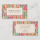 矢印パターアステカン美容師テンプレート 名刺 (正面/裏面)