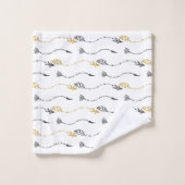 矢印パターン バスタオルセット (ウォッシュタオル)