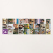 矢印パープルモノグラム26正方形フォトコラージュ ヨガマット (正面(横))