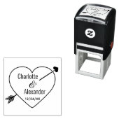 矢印ピアスアンパサンドハートカップル名の日付 セルフインキングスタンプ (インサイチュ)