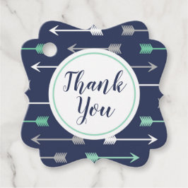 矢印ベビーシャワーメッセージカード フェイバータグ