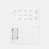 矢印ベビーモダンマイルストーンベビーブランケット フリースブランケット (正面)