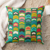 矢印ポップ・アートの緑 クッション (ブランケット)