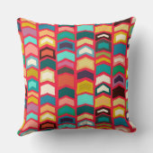 矢印ポップ・アートの赤 クッション (裏面)