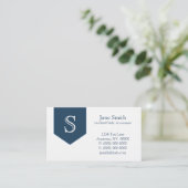 矢印モノグラムの名刺、青王室の色 名刺 (スタンド正面)