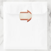 矢印ライト記号 ラウンドシール (バッグ)