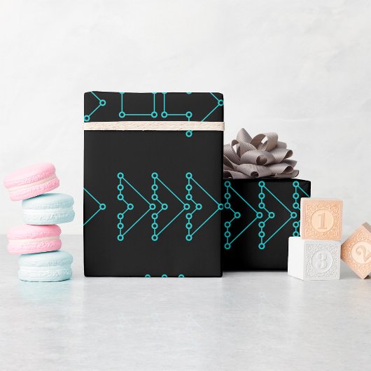 矢印ラッ点々のあるピング紙 ラッピングペーパー