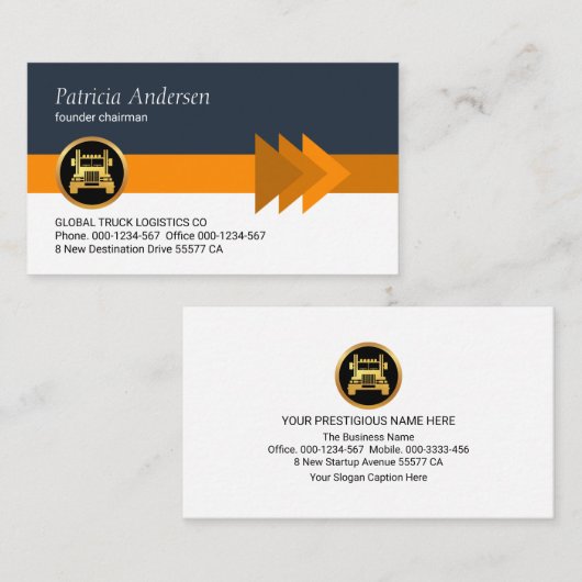 矢印レイヤストライプの移動を打ち鳴らす 名刺 (正面/裏面)