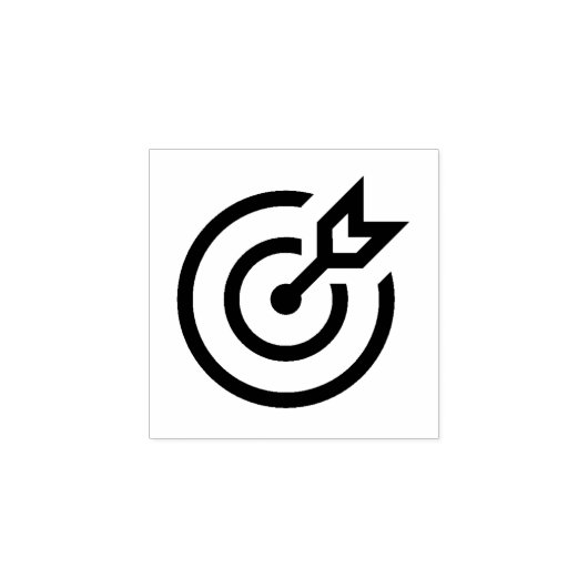 「矢印付きターゲット」ゴム印 ラバースタンプ (インプリント)