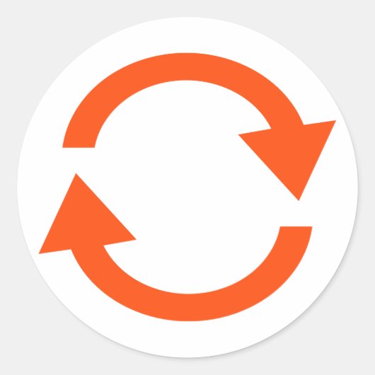 矢印円 ラウンドシール (正面)