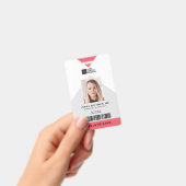 矢印医療スタッフID +バーコード縦 バッジ (手持ち)