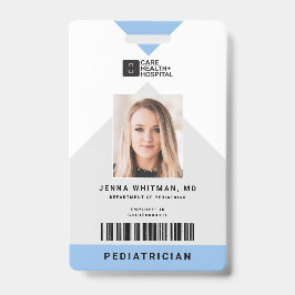 矢印医療スタッフID +バーコード縦 バッジ