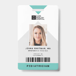 矢印医療スタッフID +バーコード縦 バッジ
