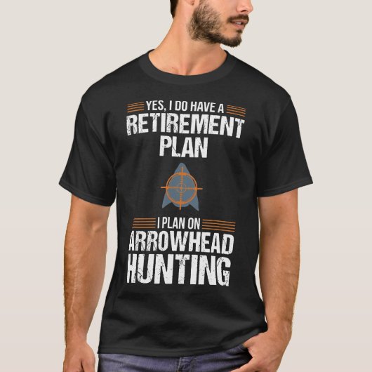 矢印狩りおもしろい退職回収狩り Tシャツ (正面)