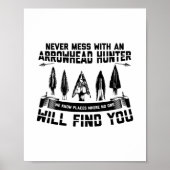 矢印狩りことわざ | Flintknappingギフト ポスター (正面)