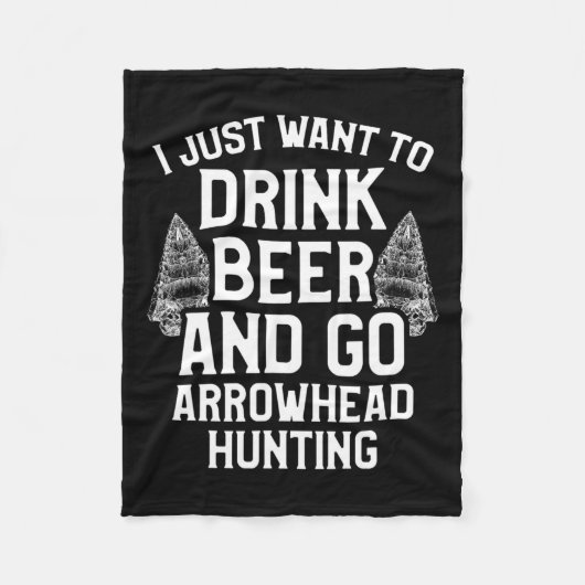 矢印狩りコレクタードリンクビアアーティファクトH フリースブランケット (正面)