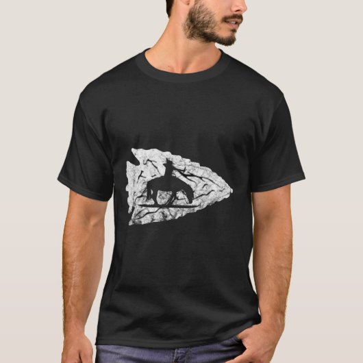 矢印狩り先住民アメリカンリクルスハンターラー Tシャツ (正面)