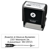 矢印素朴差出人住所自己インク入力スタンプ セルフインキングスタンプ (インサイチュ)